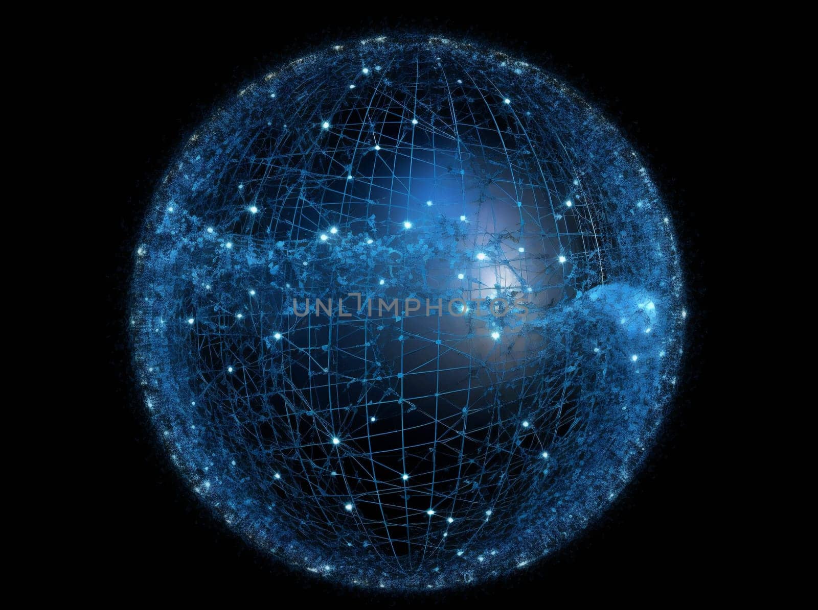 black geography cyberspace vpn star 3d planet map satellite technology network global european globe sun picture internet earth connection orbit. Generative AI.