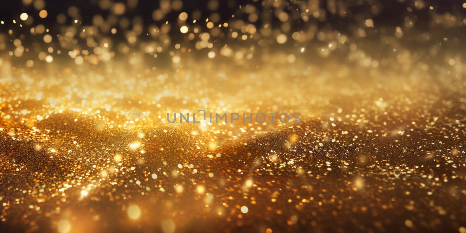 Golden field of sparkling particles in 5k