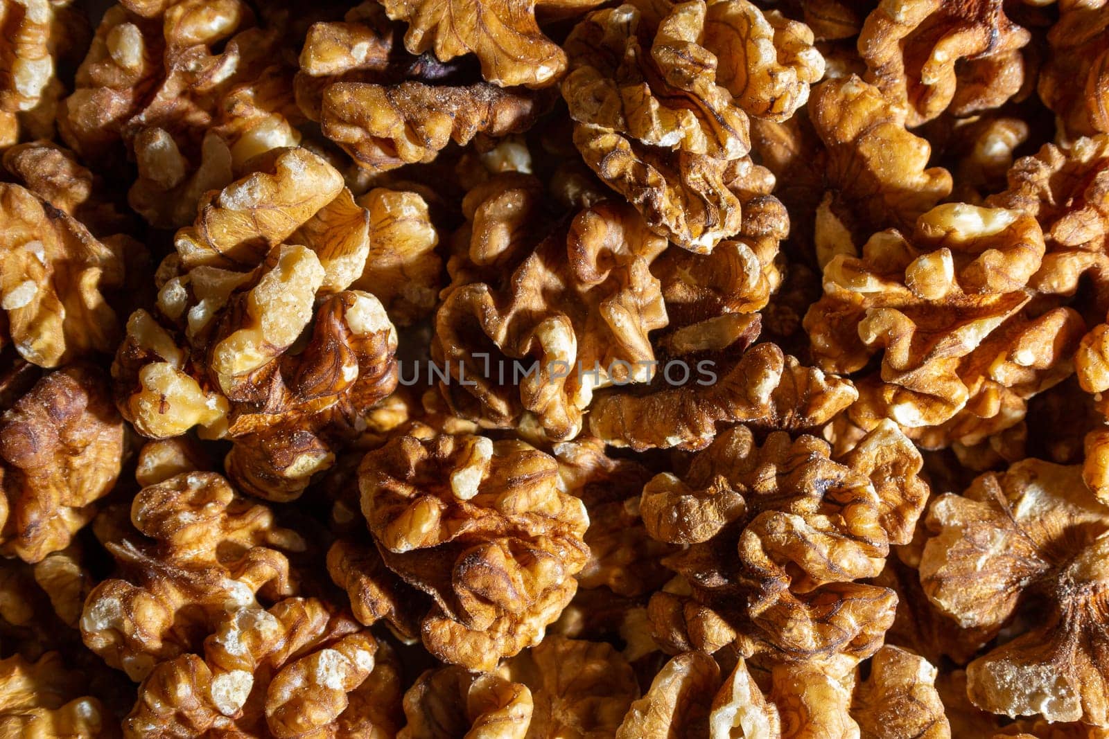 Scattered Shelled Walnuts. Background from Walnut by InfinitumProdux