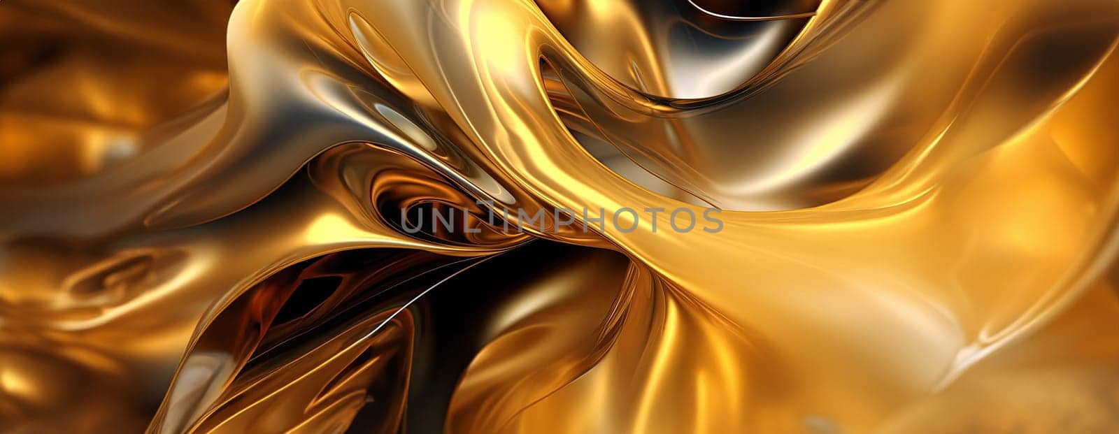 Gold background or texture and gradients shadow. AI Generative