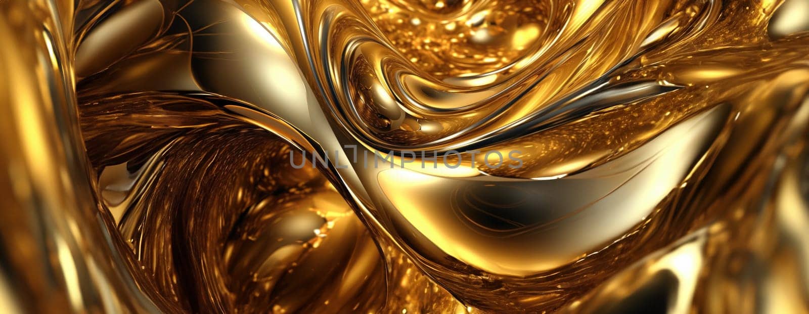 Gold background or texture and gradients shadow. AI Generative. by Benzoix