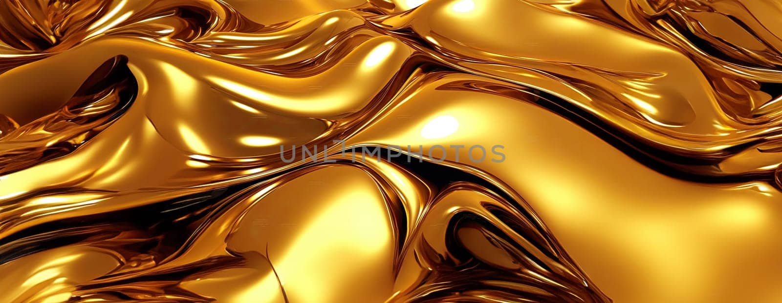 Gold background or texture and gradients shadow. AI Generative. by Benzoix