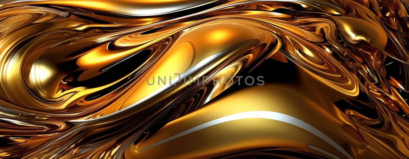Gold background or texture and gradients shadow. AI Generative. by Benzoix