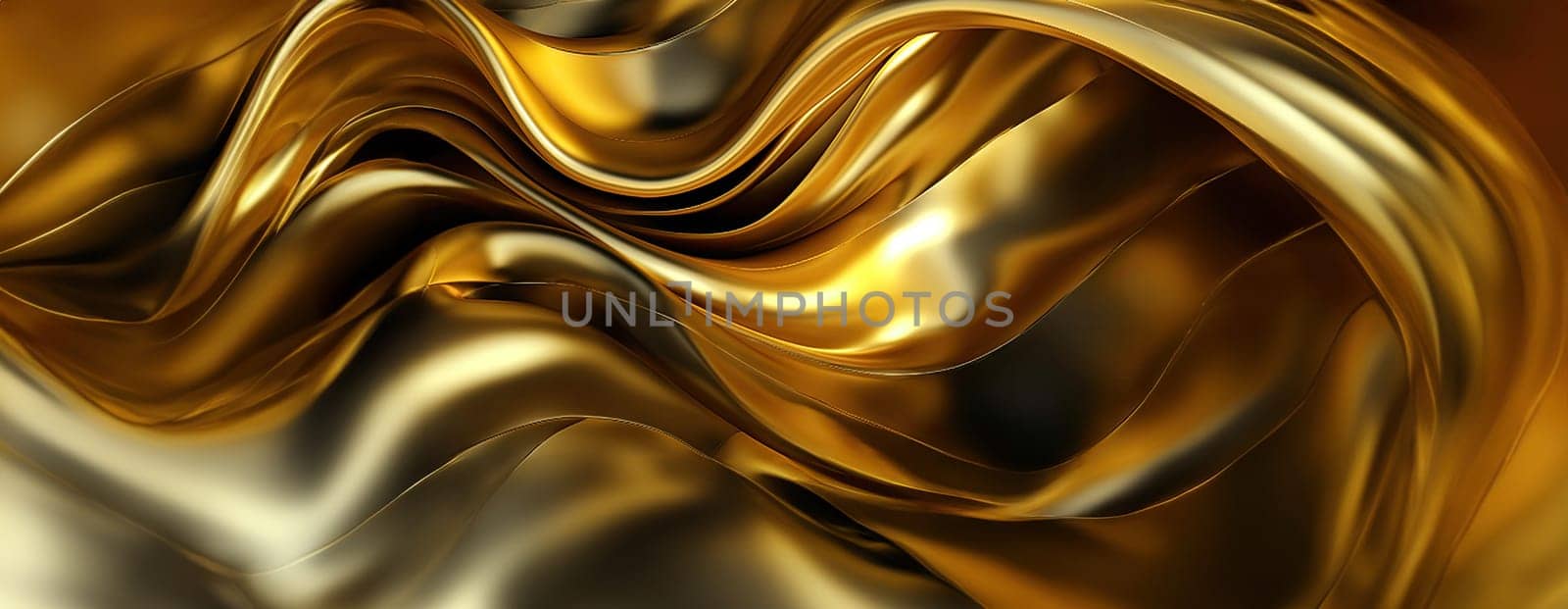 Gold background or texture and gradients shadow. AI Generative. by Benzoix