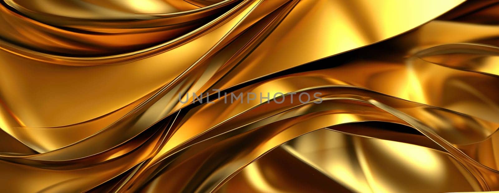 Gold background or texture and gradients shadow. AI Generative. by Benzoix