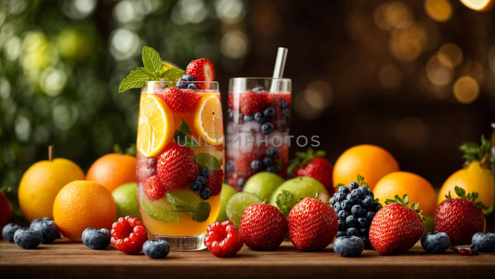 A fruit cocktail is a delicious drink made from fresh fruits and berries. It is ideal for those who want to enjoy the natural taste and aroma of fresh fruits.