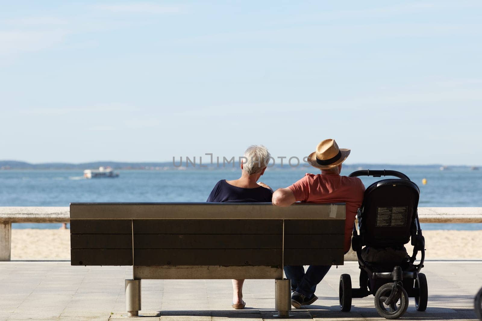 young Couple looking at the sea