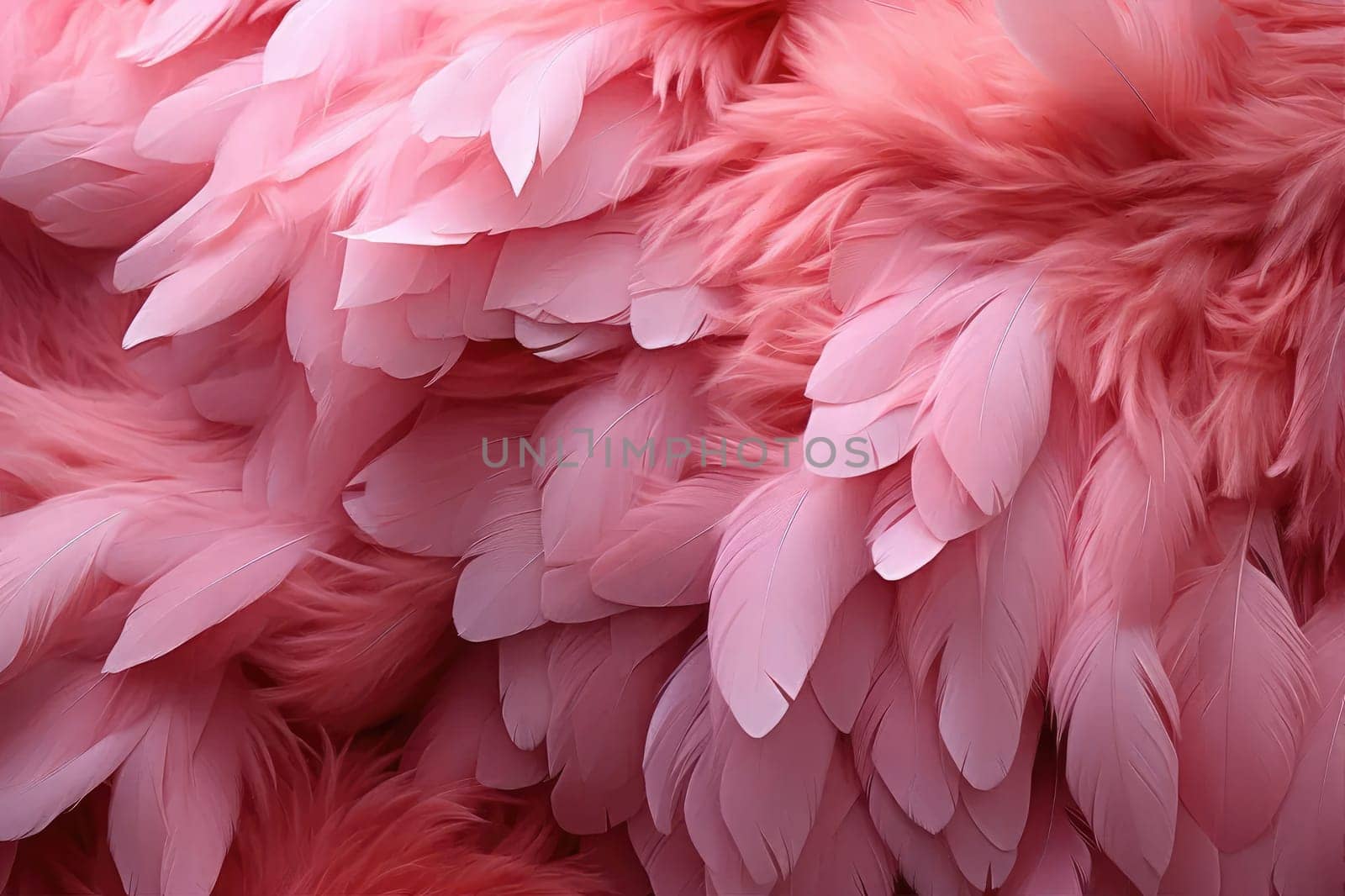 Luxurious pink bird feathers create amazing backdrops filled with tenderness and elegance.