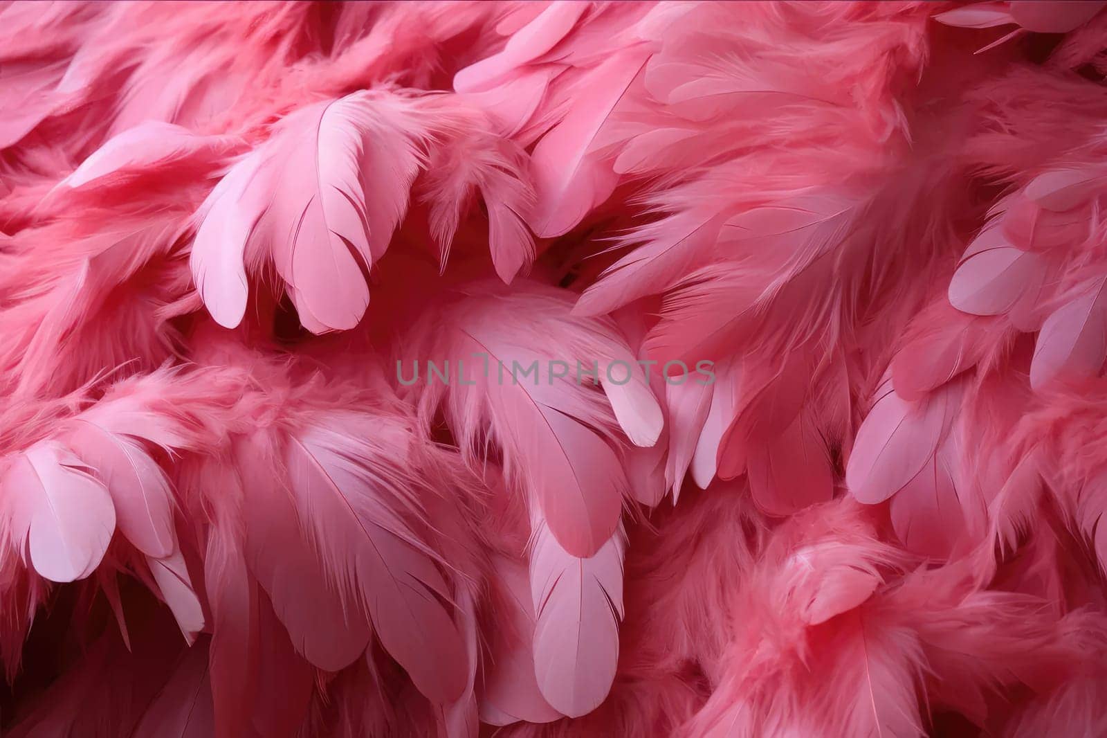 The exotic texture of pink bird feathers are magical moments. by Yurich32