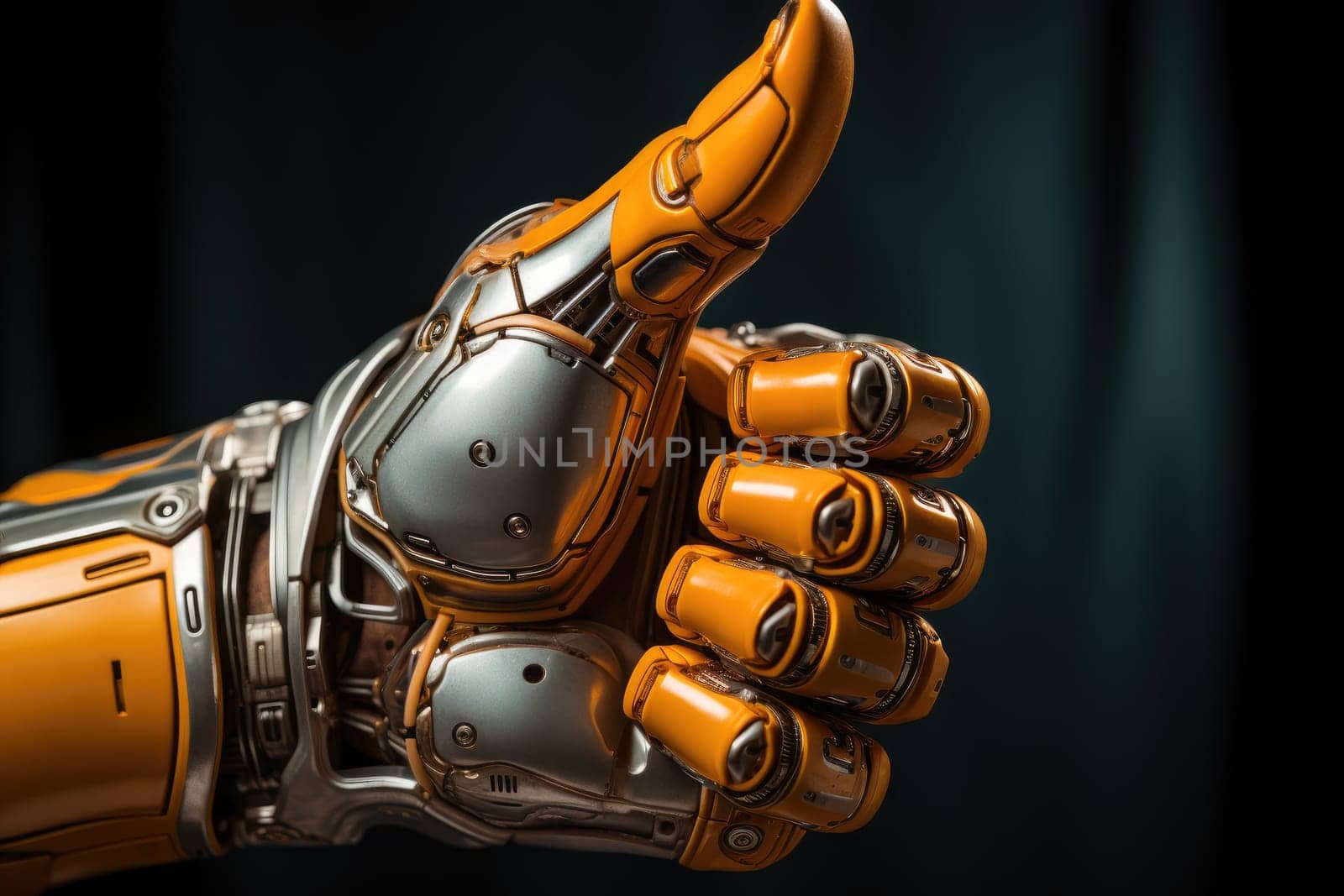 AI Robot Arm With Thumbs Up Display by Yurich32