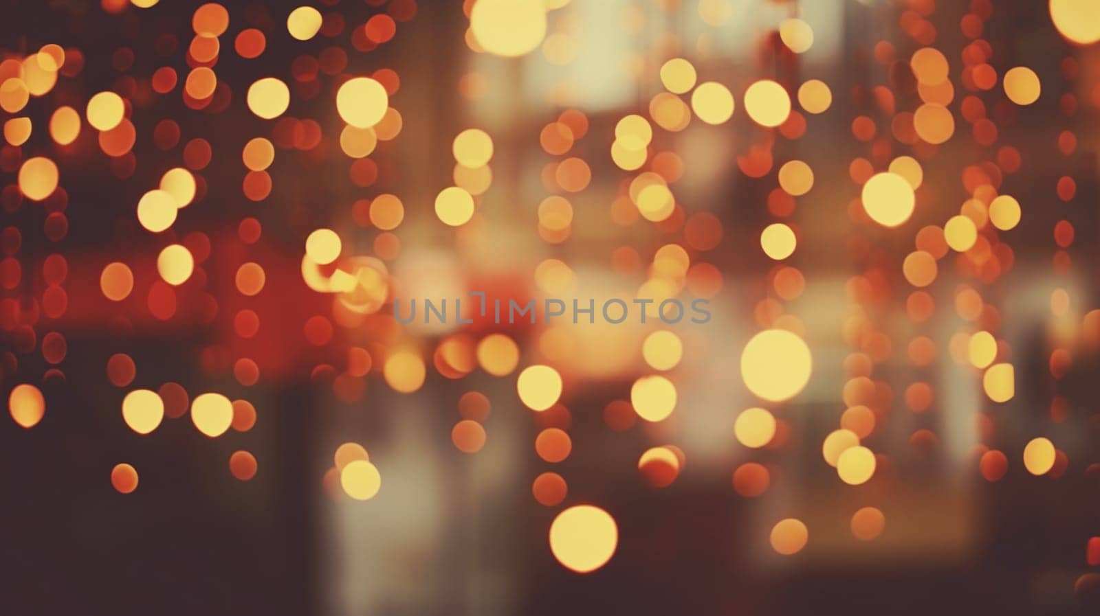 Xmas lights bokeh background - AI Generative