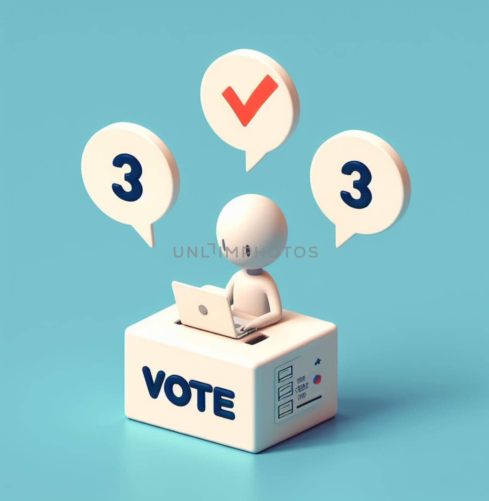 illustration depicting next elections and people voting ai generated