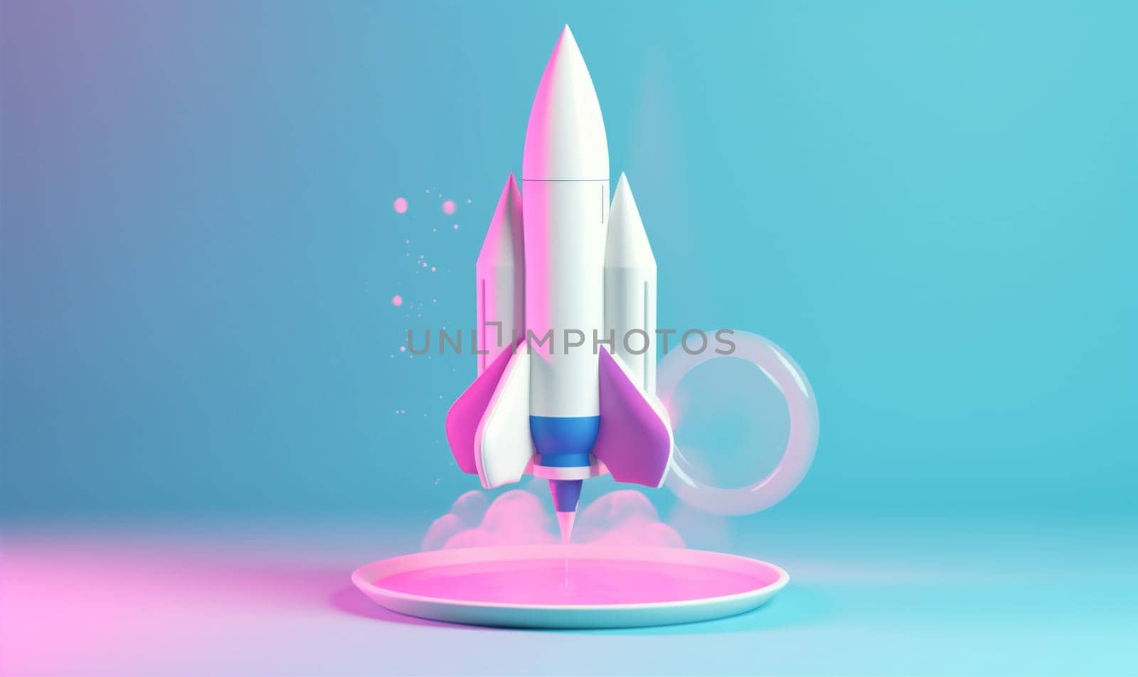 launch business rocket start bitcoin startup finance technology space spaceship. Generative AI. by Vichizh