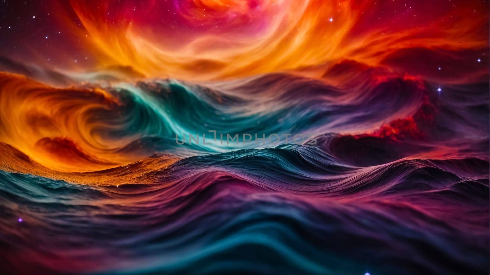 abstract colorful Cosmic nebula background for multimedia creative creation Gas dust clouds nebula in outer space. Birth and expansion of universe. Formation of stars and planets from the nebula. 3d render