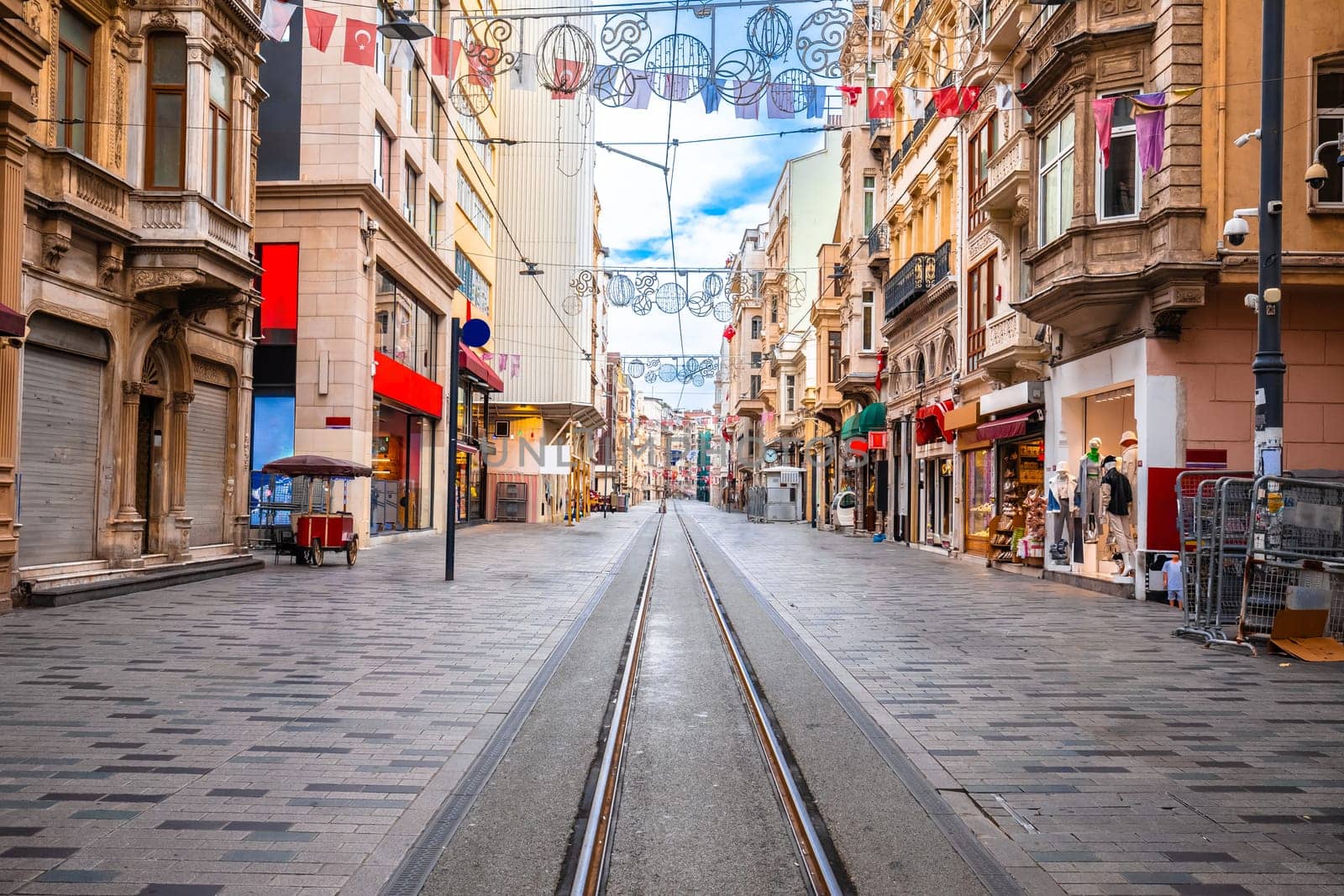 Istanbul. Istiklal Avenue, historically known as the Grand Avenue of Pera famous tourist street view by xbrchx