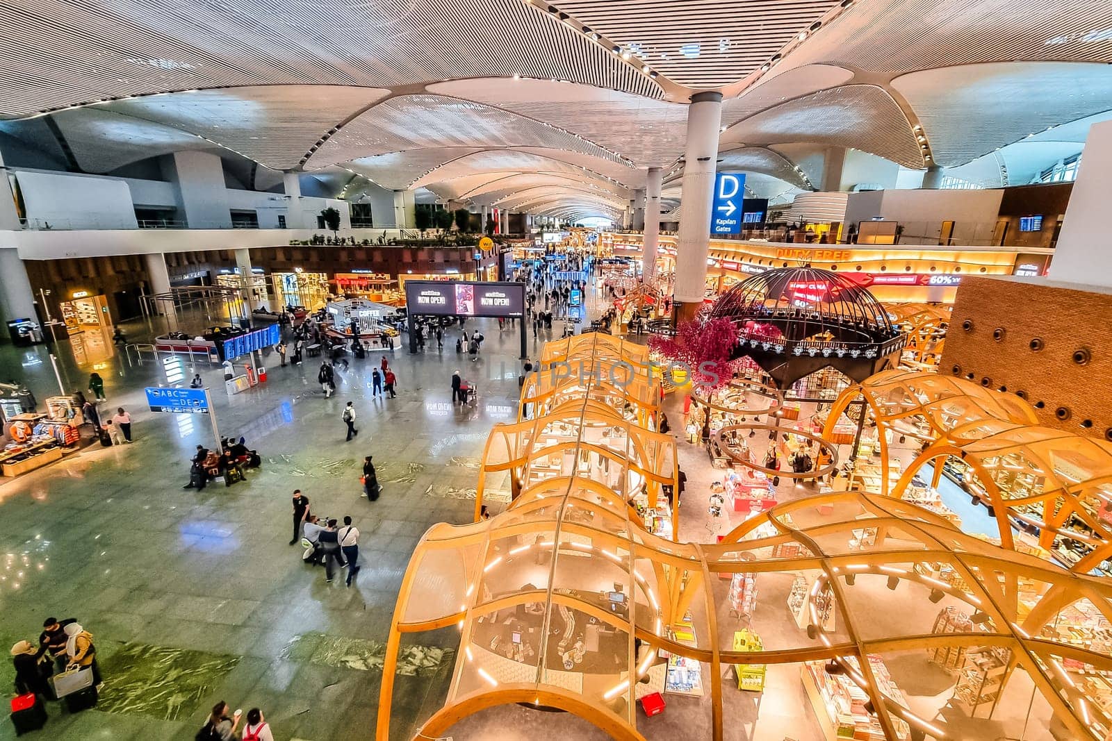 New Istanbul airport (IST) large shopping and departure area view by xbrchx