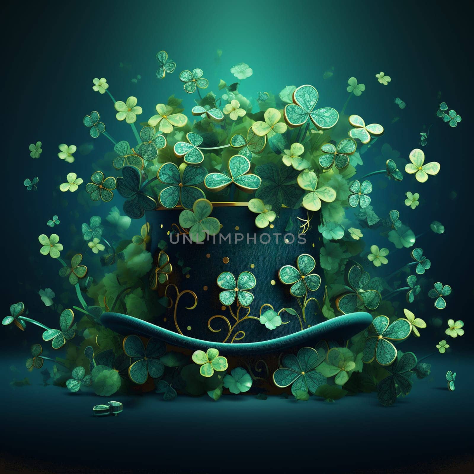 Green hat. Happy St. Patrick's Day. illustration. High quality photo