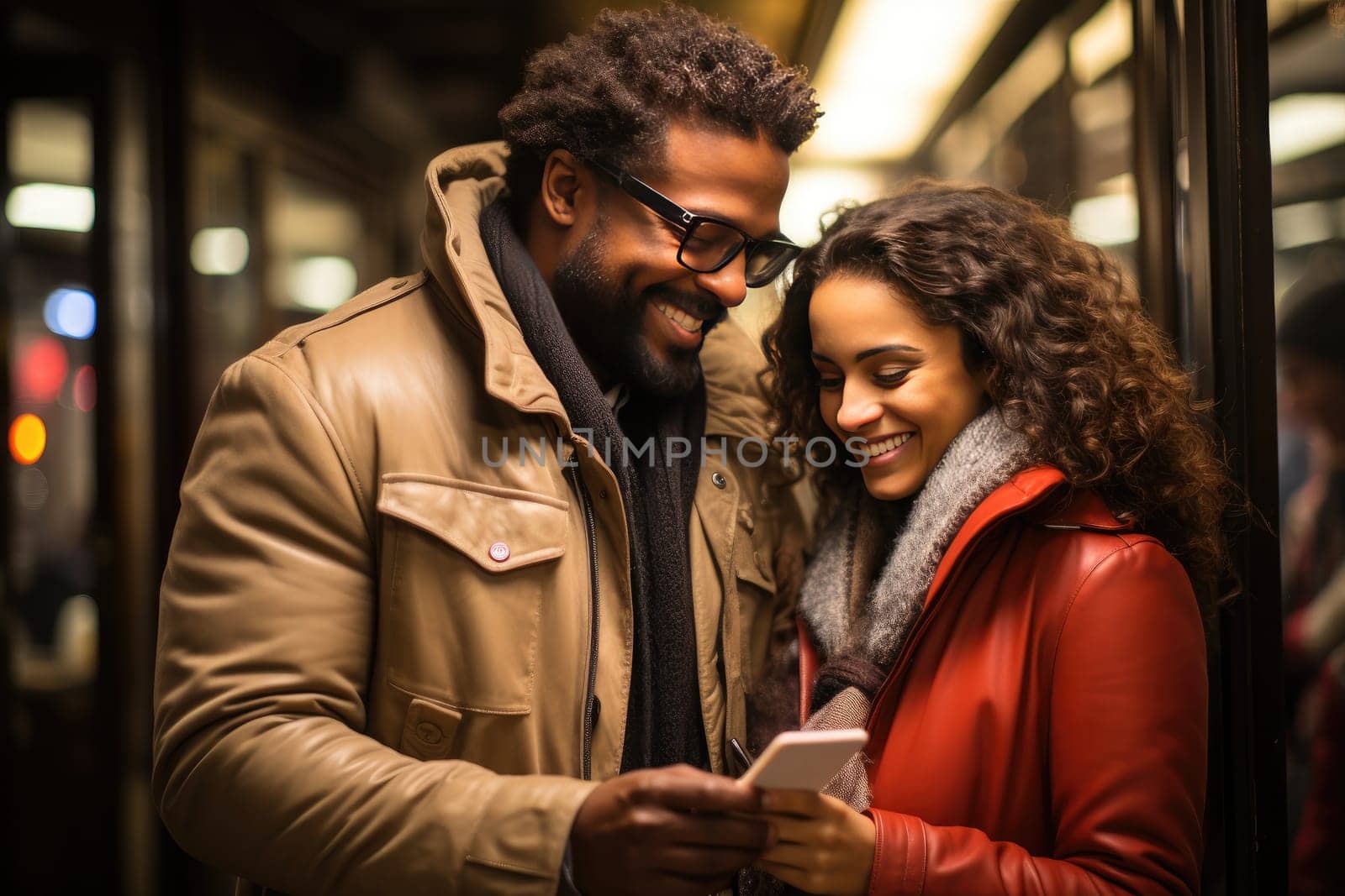 Moments of double happiness: A man gives gifts to a girl on Valentine's Day by Yurich32