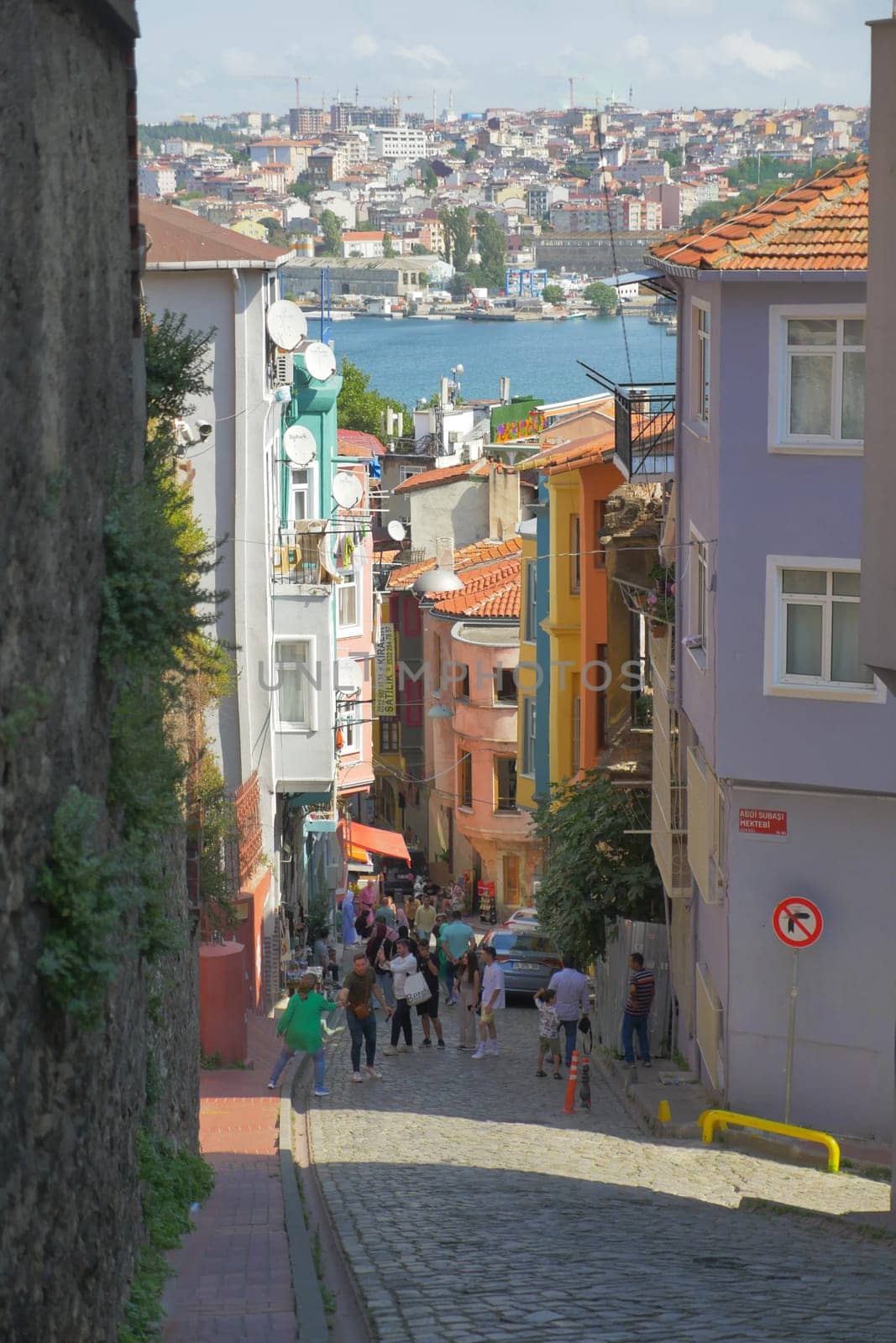 Istanbul old streets in Balat district, Turkey