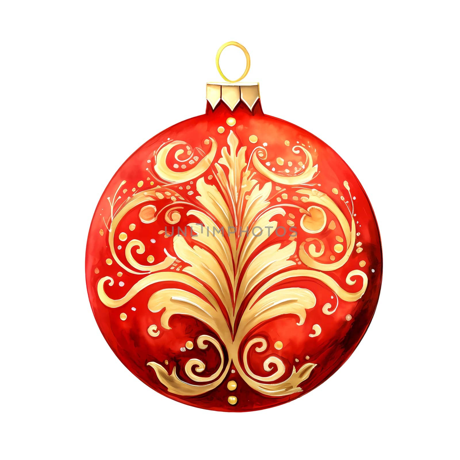 Watercolor Christmas ball. Watercolor Christmas balls clipart is a great choice for creating cards, invitations, party supplies and decorations. AI generated.