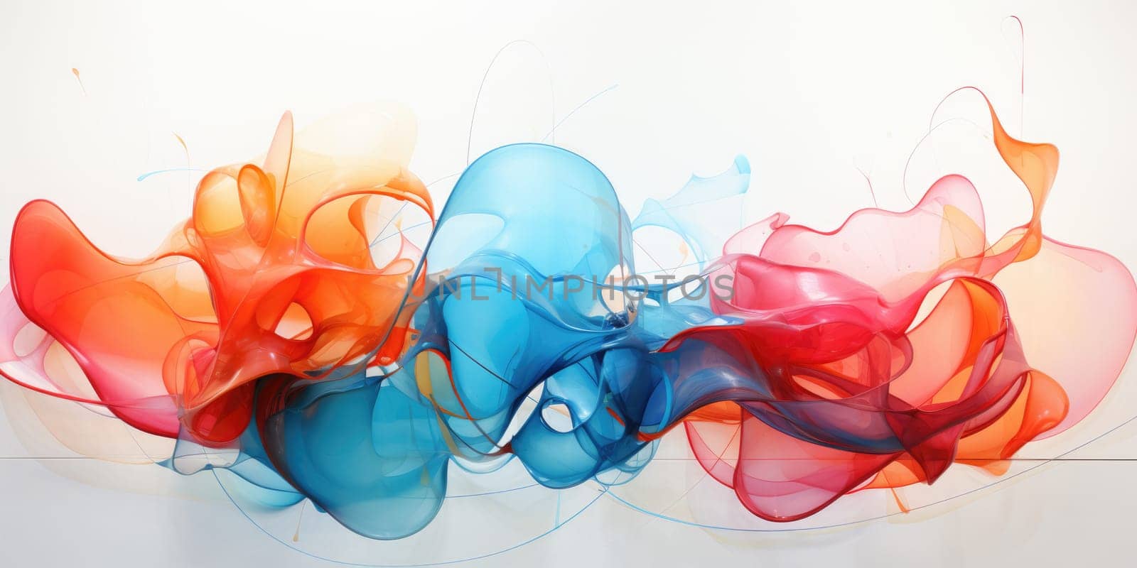 watercolor blobs and splashes abstract design. AI Generated by Desperada