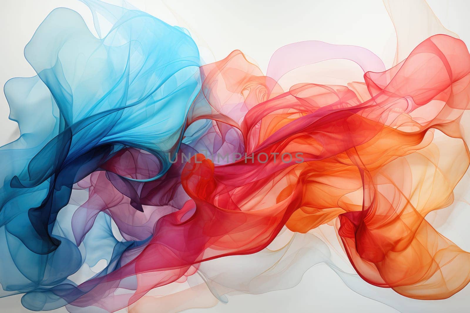 watercolor blobs and splashes abstract design. AI Generated by Desperada