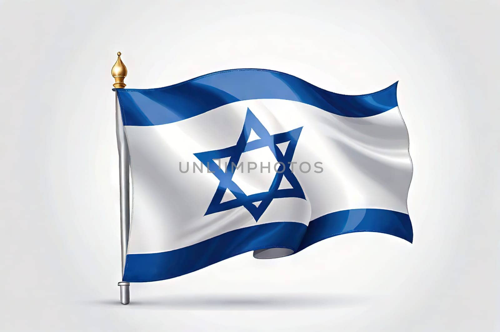 Independence Day Israel. National Israel flag with star David over background. by EkaterinaPereslavtseva