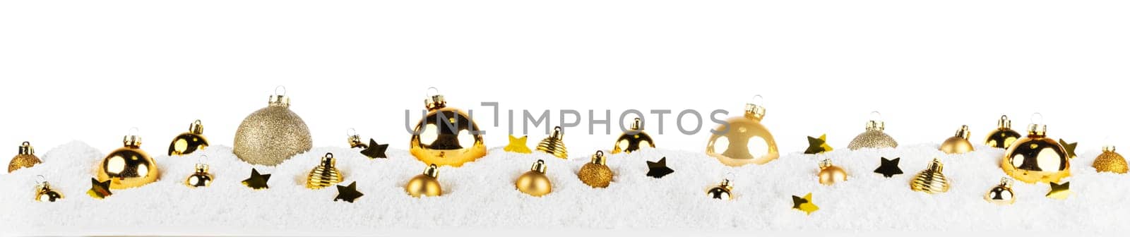 gold christmas balls long frame by Yellowj