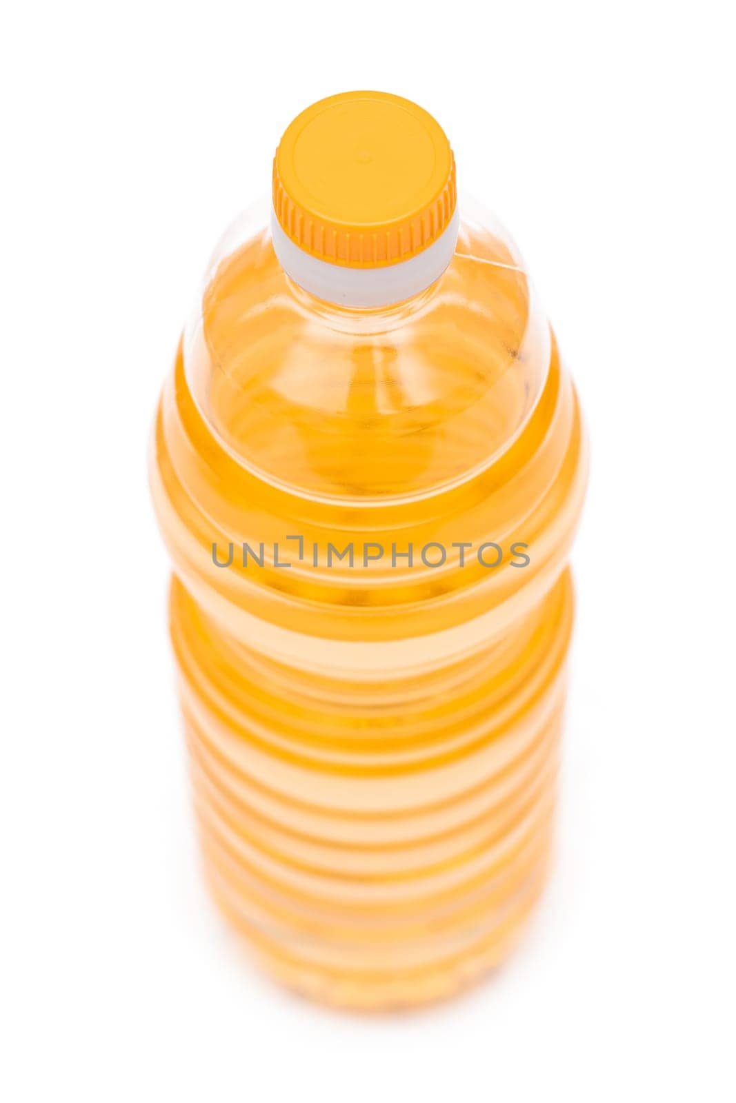 A Plastic Bottle of Sunflower Oil Isolated by InfinitumProdux