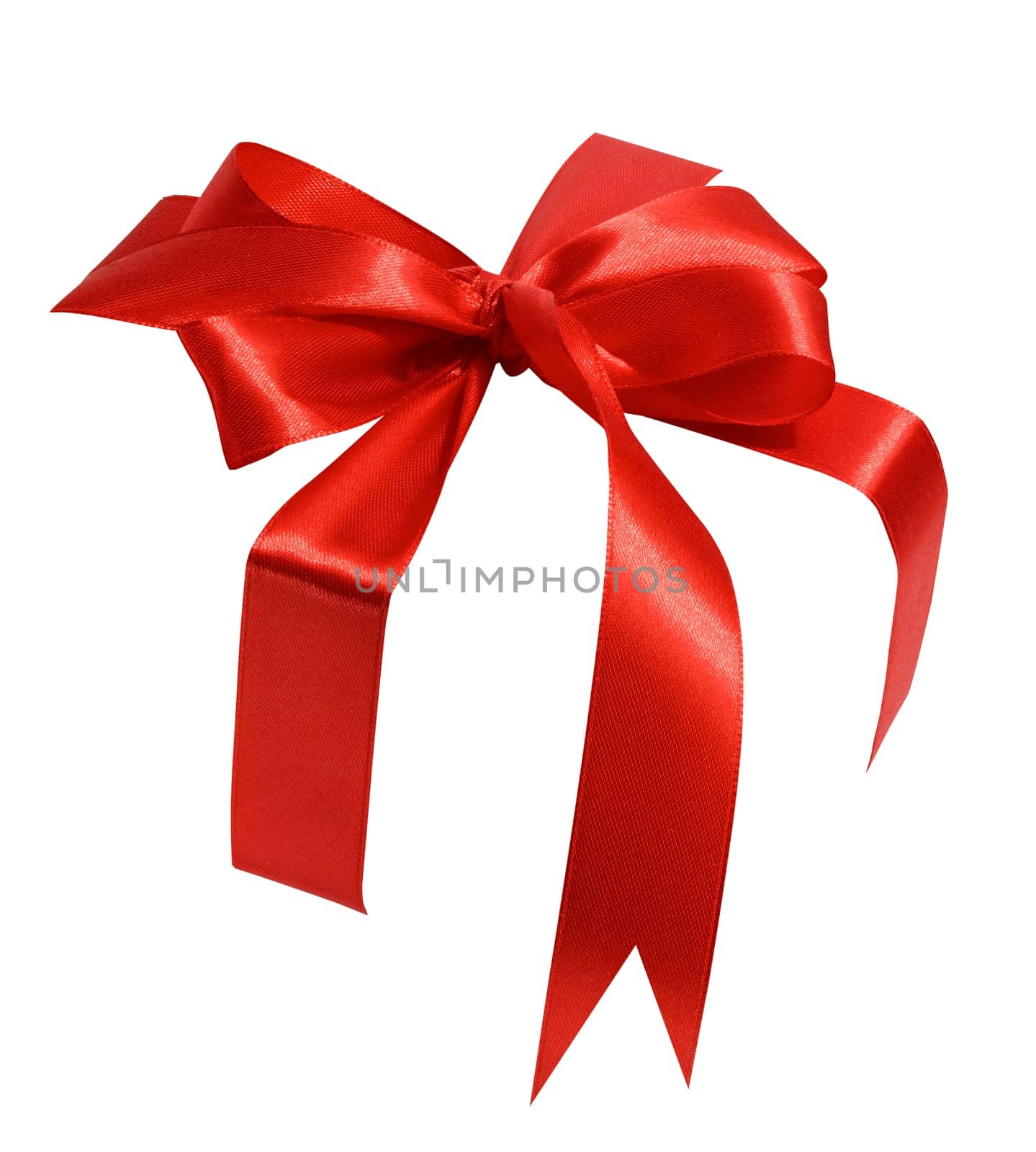 Red silk ribbon tied around the box, frame and blank for design by ndanko
