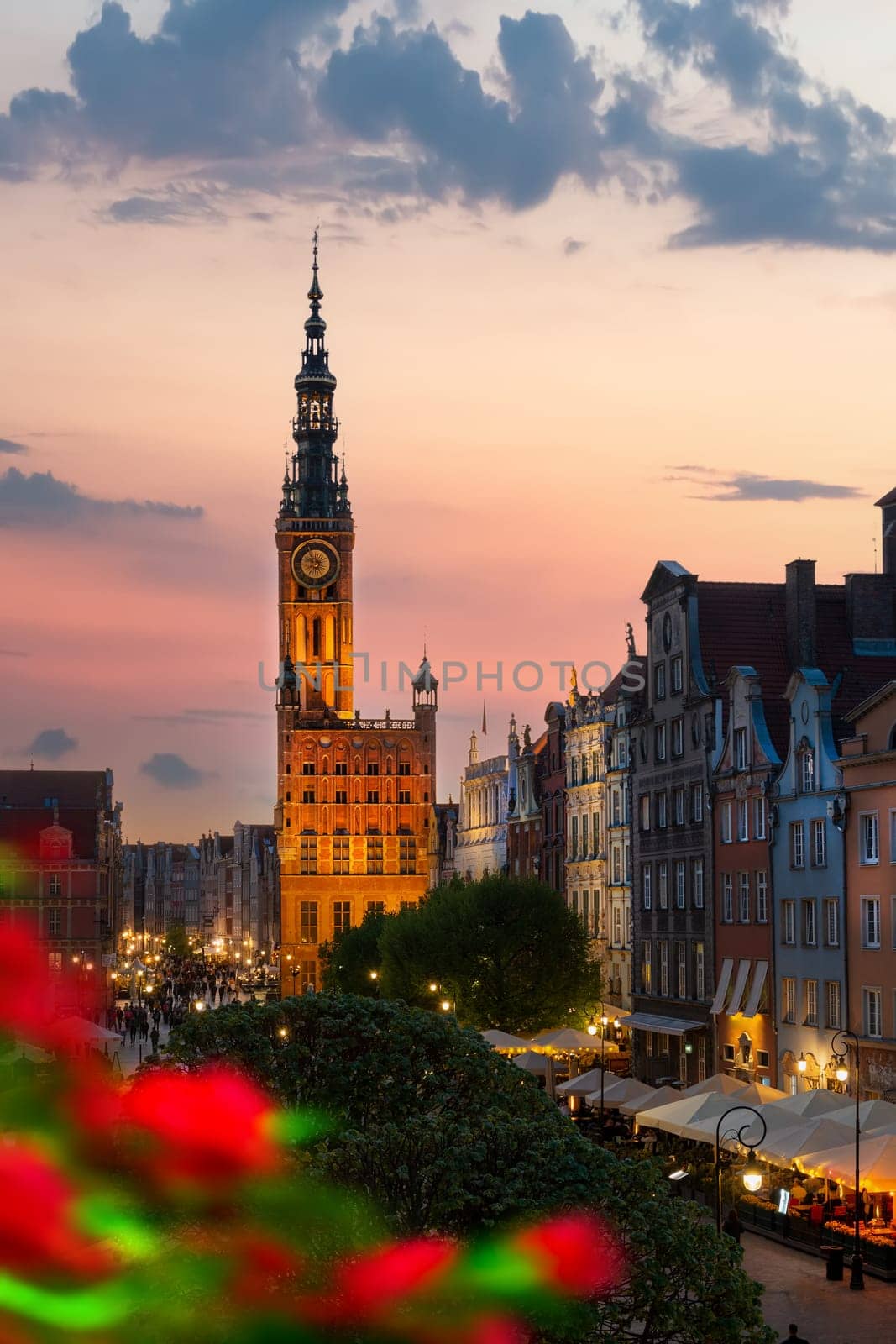 Main Town Hall in the old city of Gdansk, Poland