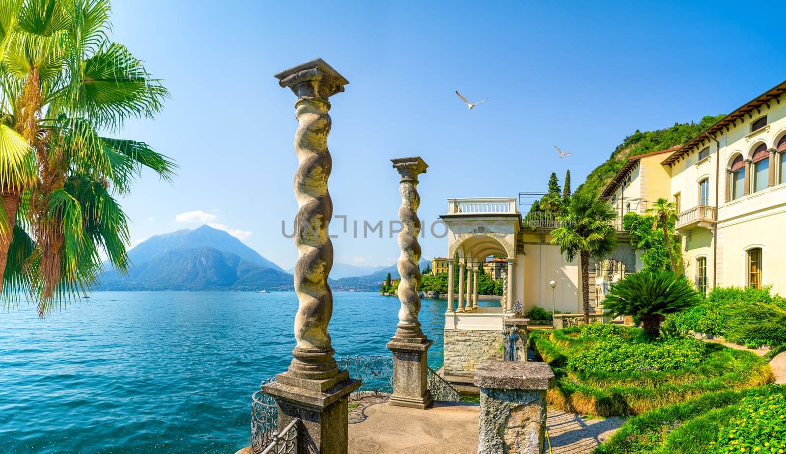 View to the lake Como from villa Monastero. Italy