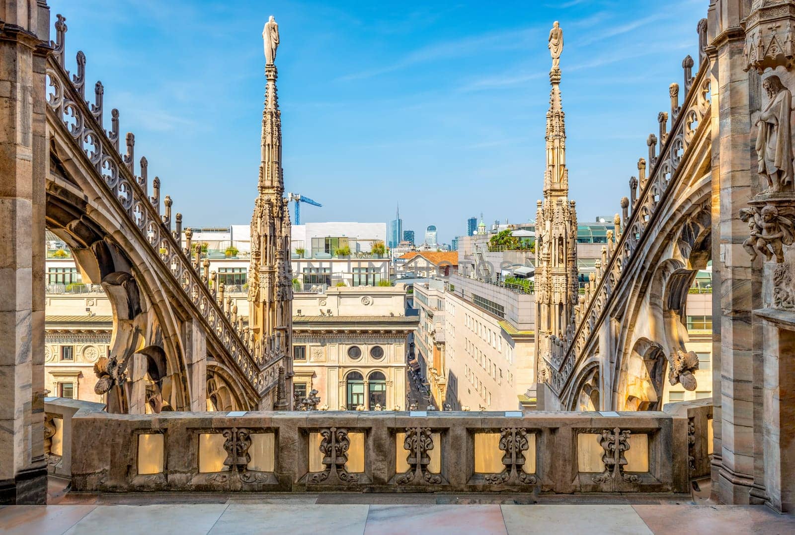 Roof terraces of Milan Cathedral, Lombardia, Italy