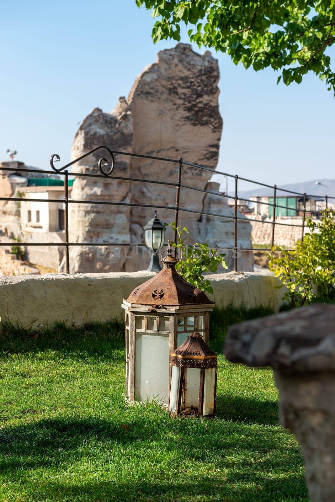 Rocks in Cappadocia at sunrise in Turkey