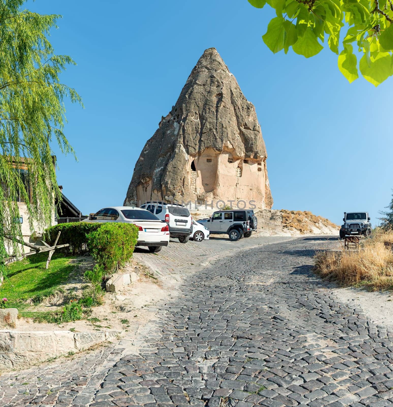 Rocks in Cappadocia at sunrise in Turkey