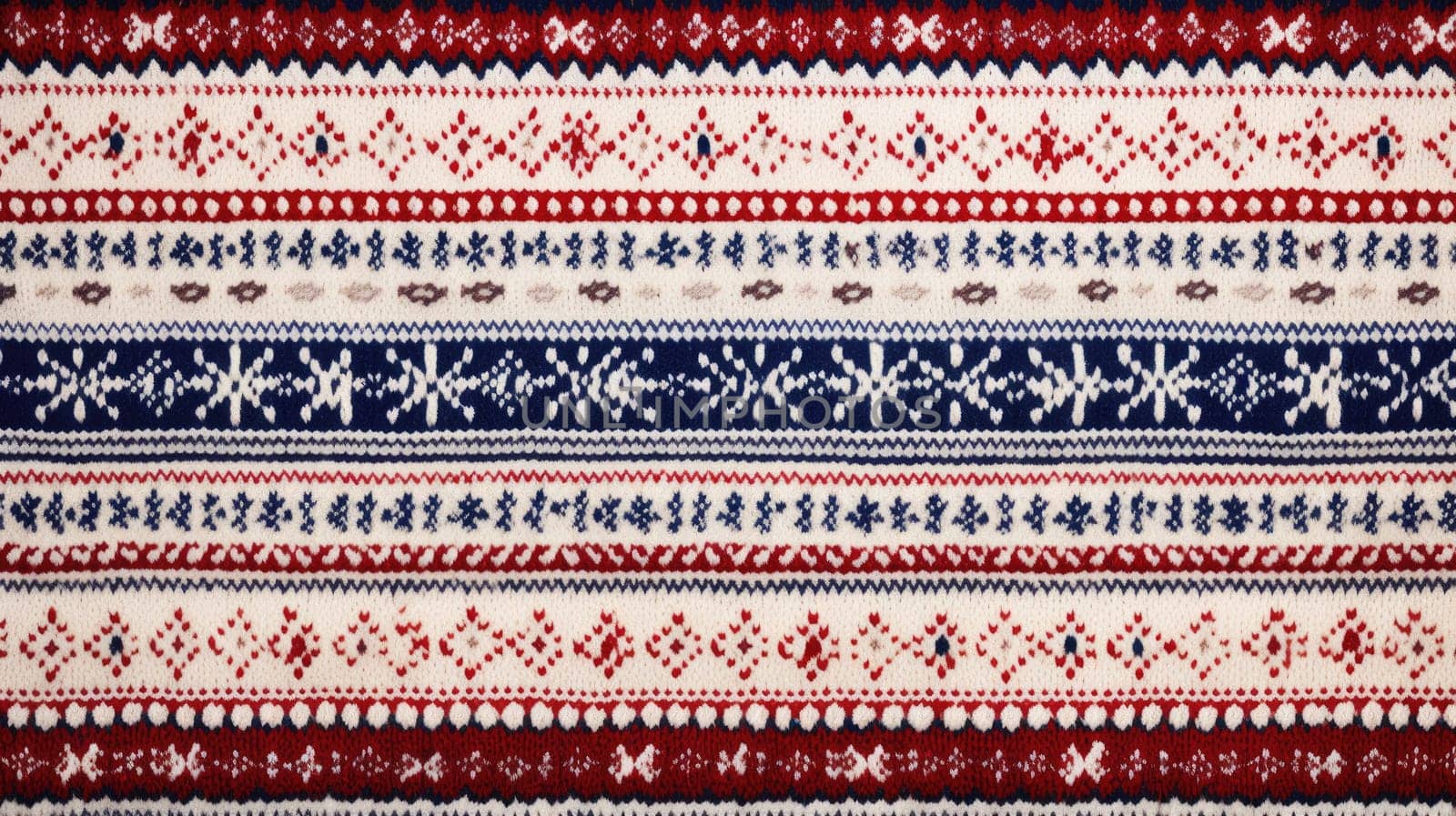 Fair Isle wool pattern fabric, ai