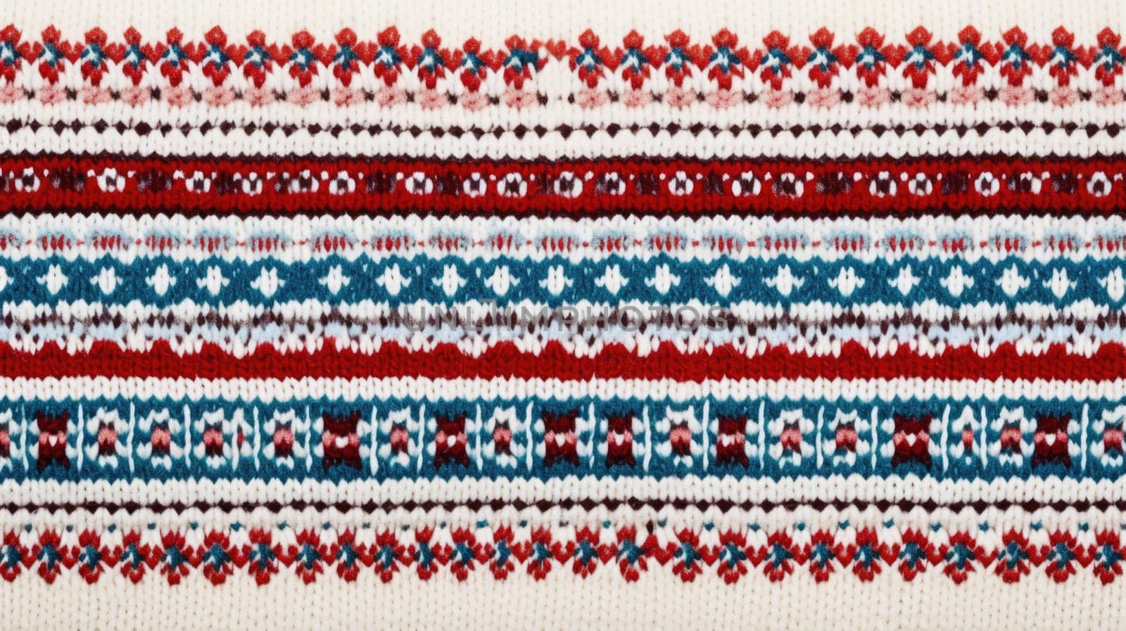 Fair Isle wool pattern fabric, ai