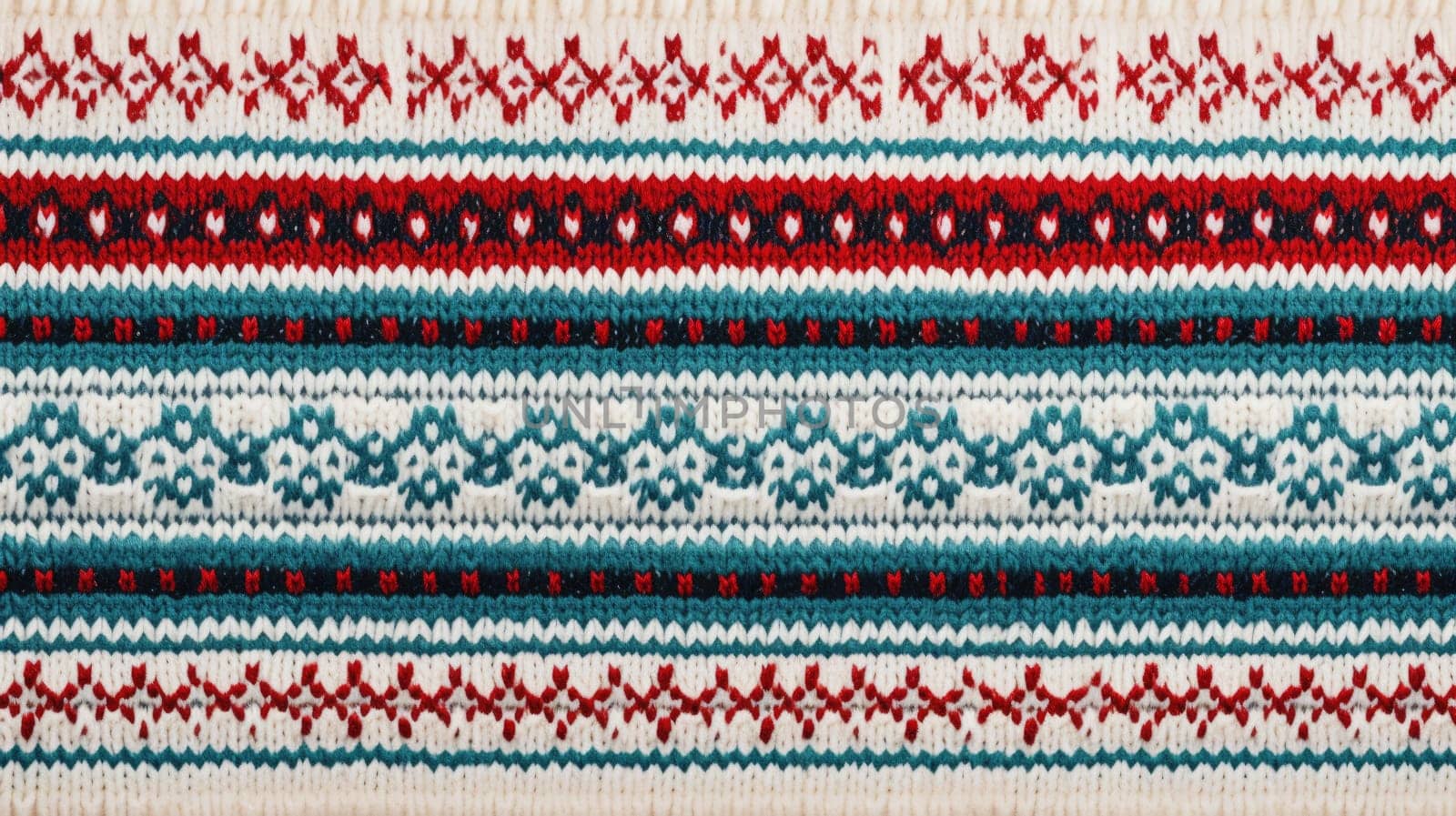 Fair Isle wool pattern fabric, ai by rachellaiyl