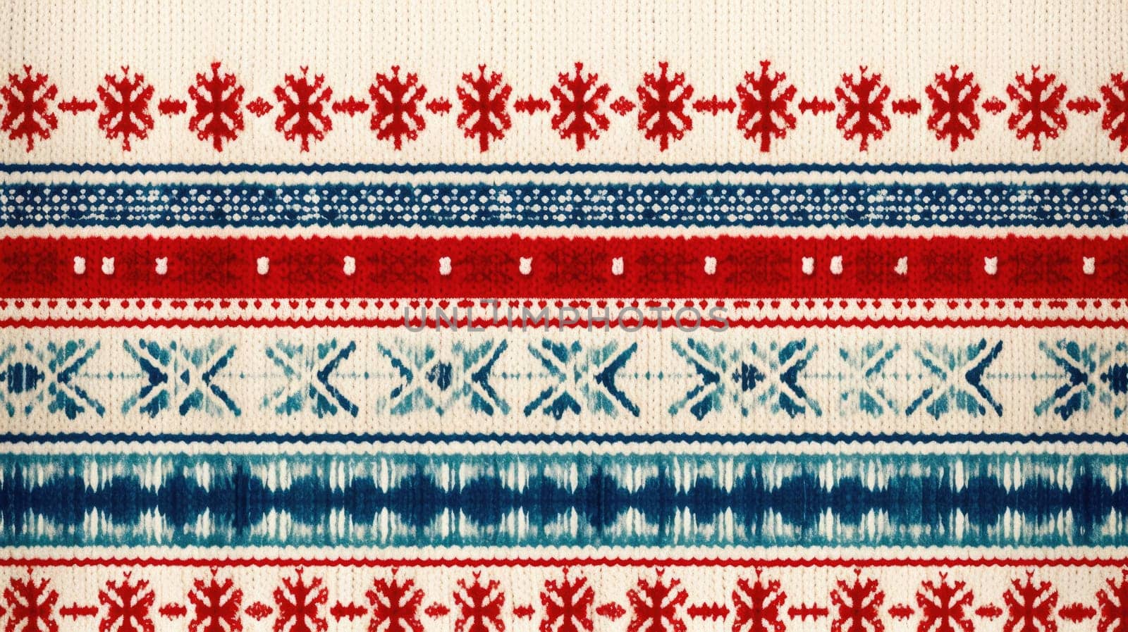 Fair Isle wool pattern fabric, ai