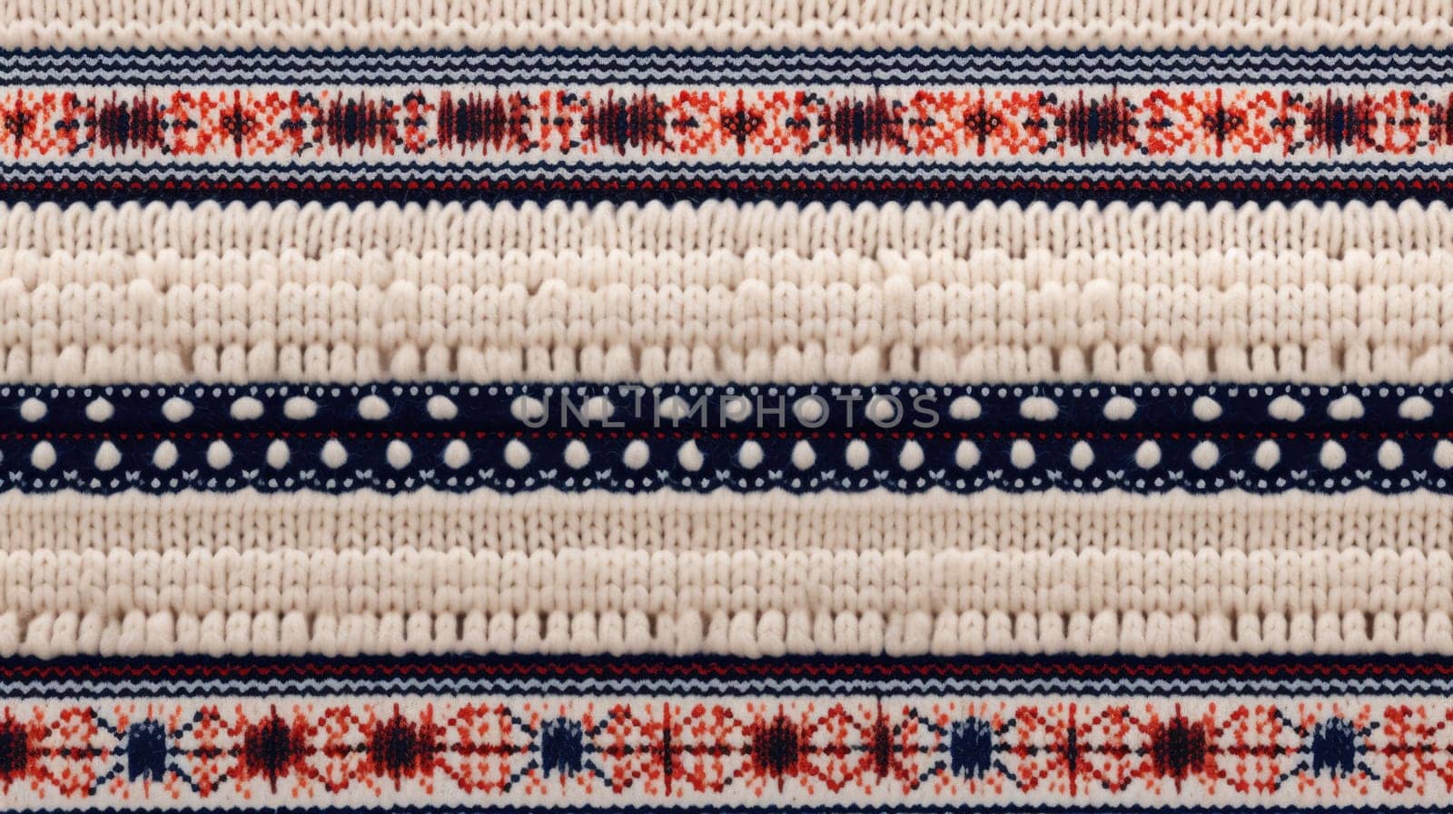 Fair Isle wool pattern fabric, ai