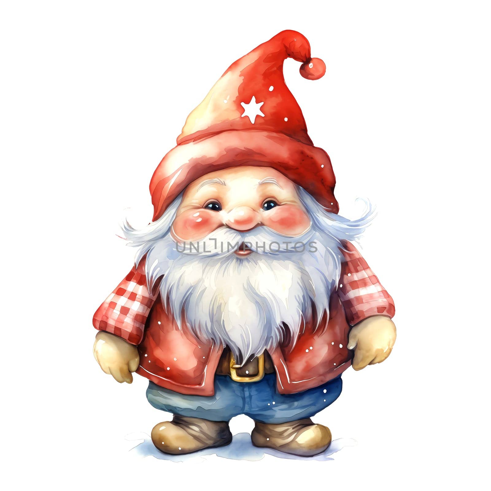 Watercolor Christmas Gnomes Clipart is a great choice for creating cards, invitations, party supplies and decorations. AI generated.