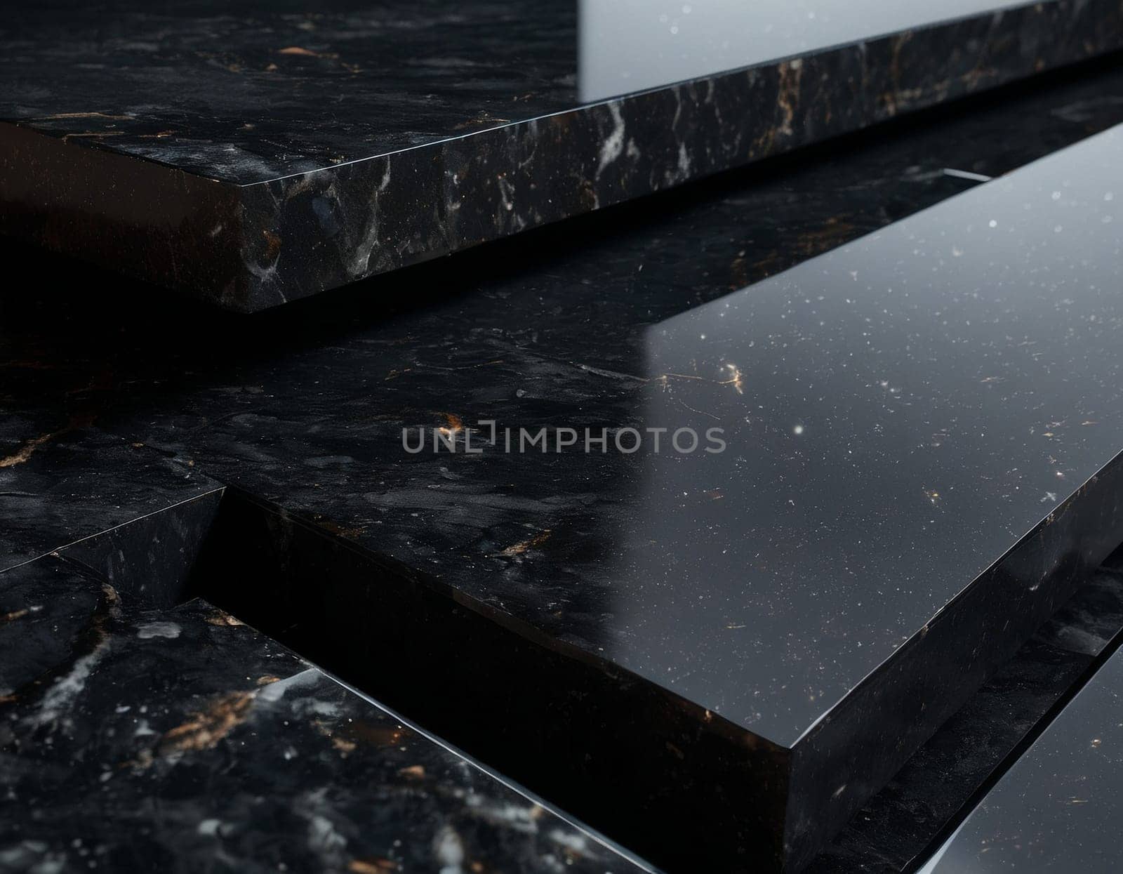 Professional background with expensive black mountain granite and marble. High quality illustration