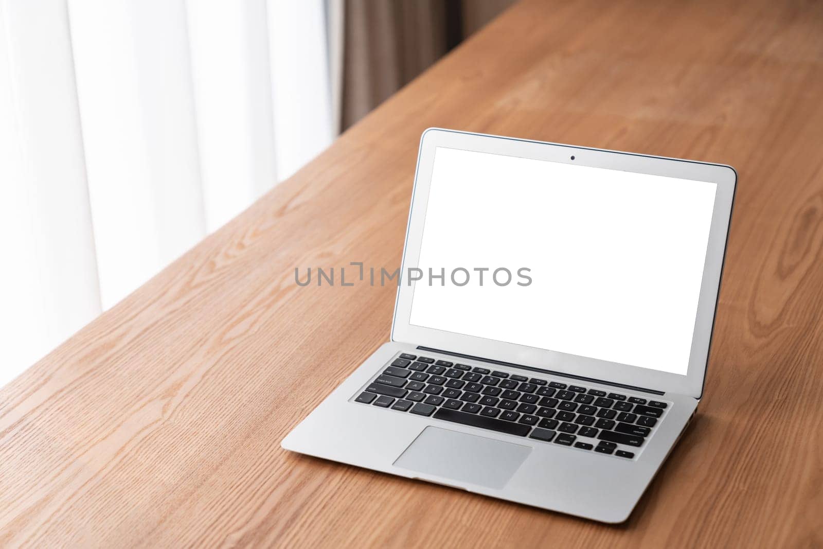 White empty screen on modish computer for your design mock up on the monitor display