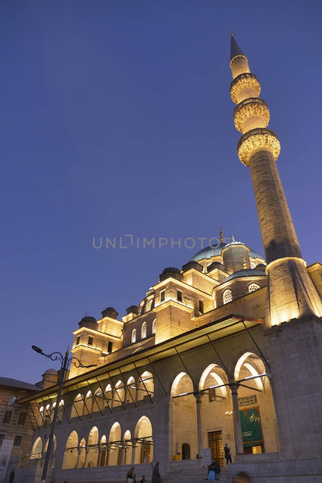 New Mosque with lantern light at night at emunonu