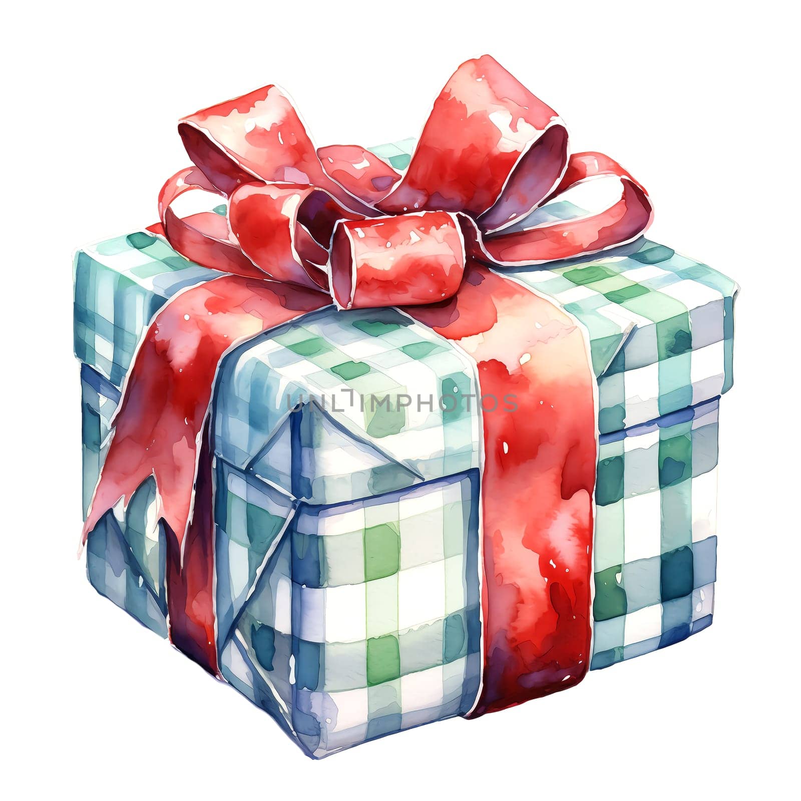 Watercolor Christmas Gifts. Clipart is a great choice for creating cards, invitations, party supplies and decorations. AI generated.