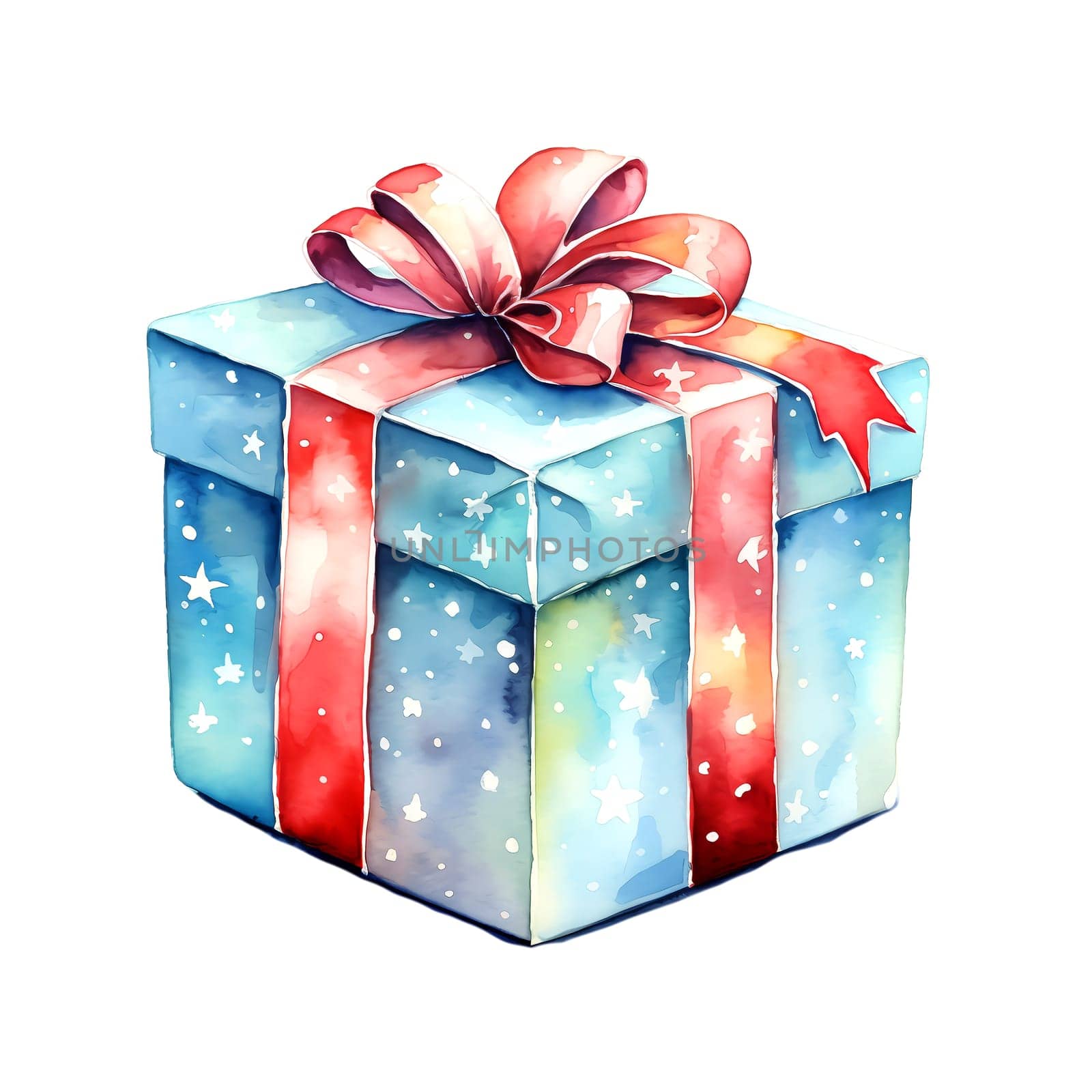 Watercolor Christmas Gifts. Clipart is a great choice for creating cards, invitations, party supplies and decorations. AI generated.