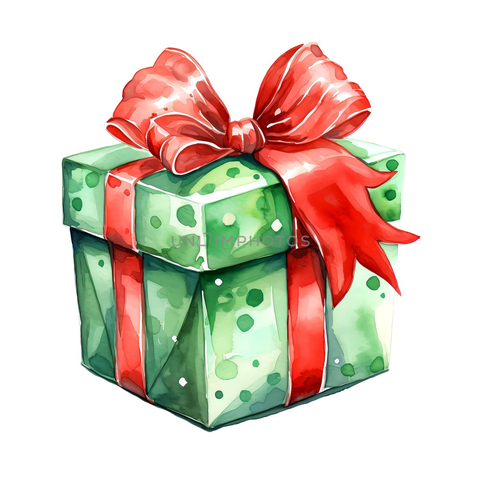 Watercolor Christmas Gifts.. Clipart. AI generated. by AndreyKENO