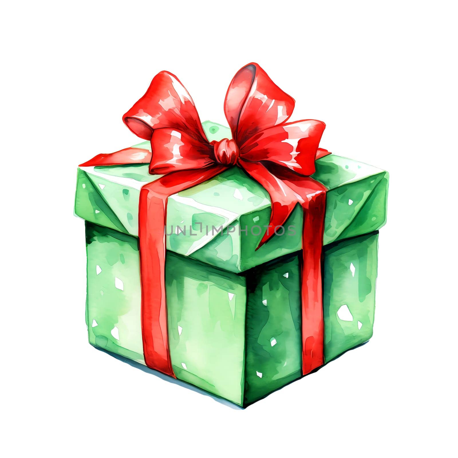 Watercolor Christmas Gifts.. Clipart. AI generated. by AndreyKENO