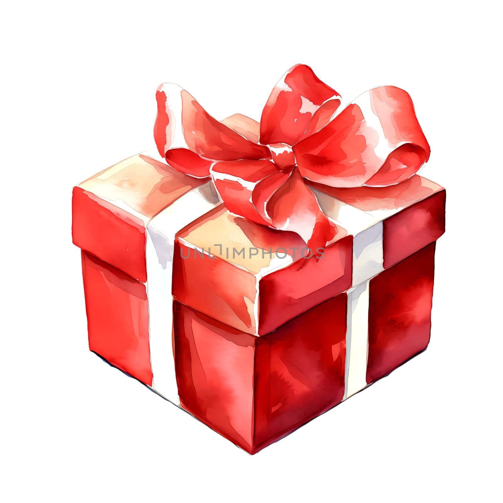 Watercolor Christmas Gifts.. Clipart. AI generated. by AndreyKENO