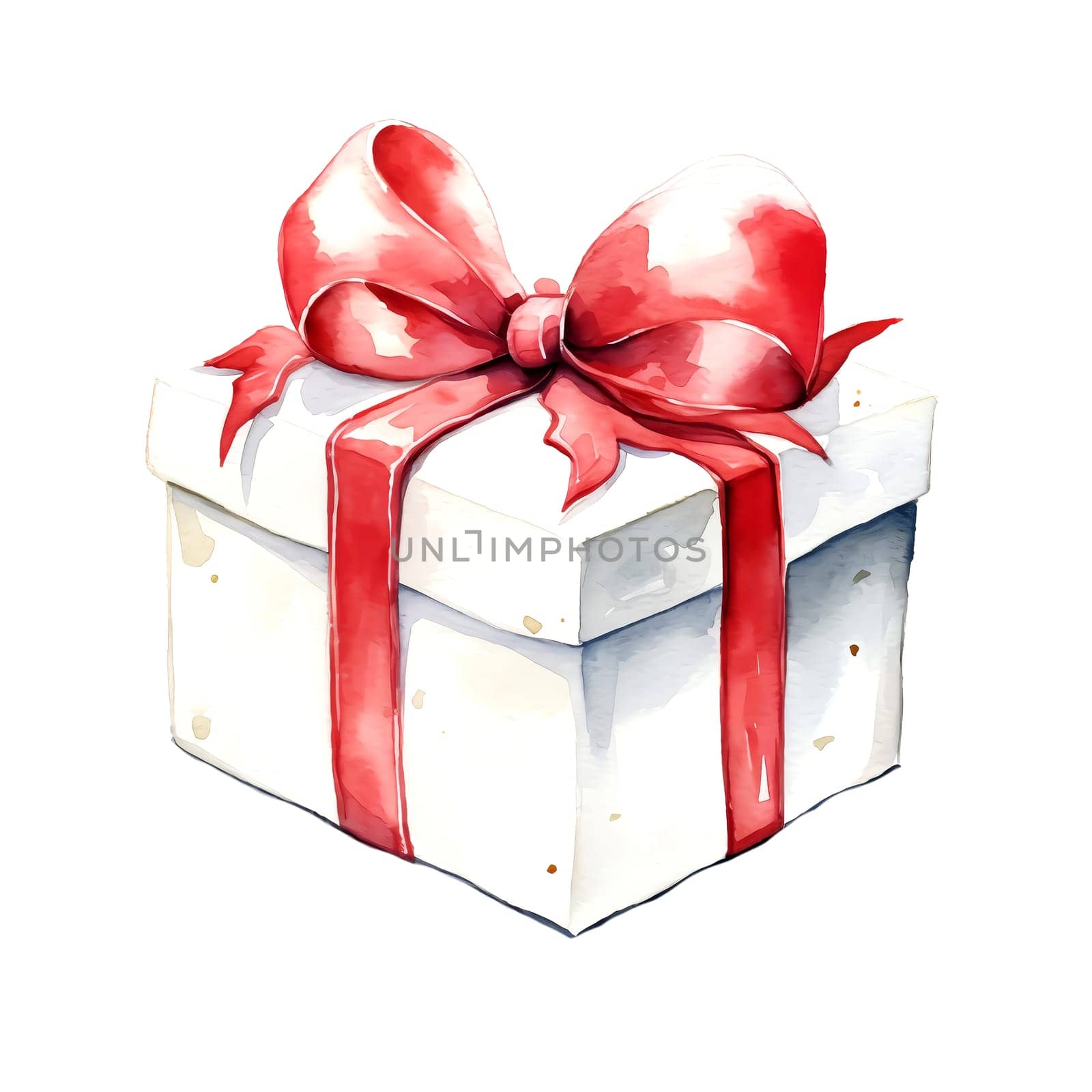 Watercolor Christmas Gifts.. Clipart. AI generated. by AndreyKENO